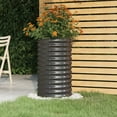 thumbnail image 1 of vidaXL Garden Planter Powder-coated Steel 40x40x68 cm Anthracite, 1 of 2