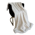 thumbnail image 1 of Plutus Off White Soft Snow Faux Fur Luxury Throw Blanket, 1 of 1