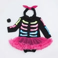 thumbnail image 2 of TBWNWG Girls Bodysuits Halloween Skeleton Baby Dress Casual Party Outfit Toddlers Long Sleeve Romper Seasonal Wear Ideal for Everyday Fall,Sizes 12-24 Months, 2 of 7