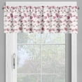 thumbnail image 2 of Ambesonne Leaves Valance Pack of 2, Sakura Ivy Branches, 42"X18", Pink and Pale Rust, 2 of 5