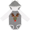 thumbnail image 3 of Inktastic Christmas Reindeer Face with Names and Red Nose Boys or Girls Long Sleeve Baby Bodysuit, 3 of 5