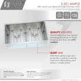 thumbnail image 3 of Stylish Undermount 32" Stainless Steel Low Divider 50/50 Double Bowl Kitchen Sink with 4 accs S-321XG, 3 of 11