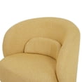 thumbnail image 5 of Miekor Furniture 360 Degree Swivel Sherpa Accent Chair Modern Style Barrel Chair with Toss Pillows for home office, living room, bedroom, Yellow W5U040, 5 of 9