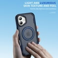 thumbnail image 6 of Dteck Magnetic Case for iPhone 16 Plus,Shockproof TPU Matte PC Case 360° Rotatable Ring Holder Kickstand Compatible with Mag Safe Back Cover,Navyblue, 6 of 8