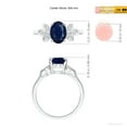 thumbnail image 4 of ANGARA Natural 1.55 ct Blue Sapphire Ring with Diamond Accents in 14K White Gold for Women (Size-8x6mm) | September Birthstone, Anniversary, Jewelry Gift for Women | Natural Sapphire Ring, 4 of 8