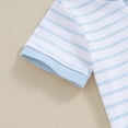 thumbnail image 6 of CAUYDY Preemie Boy Clothing Infant Boys Short Sleeved Romper Set Baby Fall Winter Bodysuit Newborn Picture Outfit 0 3 6 9 12 18 24 Months Sizes 3-6 Months,Sky Blue, 6 of 8