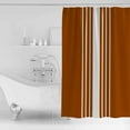 thumbnail image 3 of Shower Curtain Burnt Orange Stripe Waterproof Shower Curtain Set with Hooks for Bathroom Showers,Stalls and Bathtubs,54x78InModern Minimalist Style, 3 of 9
