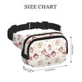 thumbnail image 4 of Fotbe Floral Mushroom Cangurera Cuadrada con Estampado de Doble Capa, Bolsa de Cintura Ajustable Mini para Hombres y Mujeres, 4 of 9
