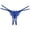 Blue, variant on yunLCZ Women's Cotton Underwear High Waist Women Embroidered Hollow Butterfly Low Waist Underpants Open Cut Pearl Massage Thong Wasit Hipster Brief Panties for Ladies