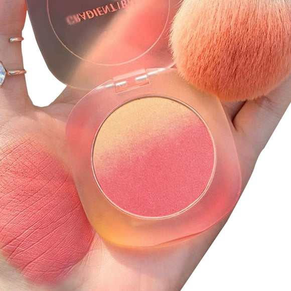 Richly-Pigmented, Lightweight Powder Cheek Blush & Highlighter Makeup Palette with Pearl, Satin, and Matte Finishes