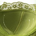 thumbnail image 3 of Gibobby Conjunto de lencería de encaje Sujetador ligero de verano para mujer, sin costuras, antiflacidez y busto lateral, lencería ideal para el uso diario(Verde, D), 3 of 4
