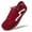 Red, variant on HOBIBEAR Unisex Wide Toe Box Slip-On Walking Shoes for Men Women, Lightweight Breathable Mesh Casual Sneakers with Elastic No-Tie Laces