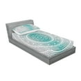 thumbnail image 2 of Ambesonne Mandala Fitted Sheet & Pillow Sham Set, Boho Art Work, Twin, Grey Teal, 2 of 2