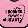 thumbnail image 4 of Inktastic I Hooked Yayas Heart with Fishing Rod Boys or Girls Baby Bib, 4 of 4