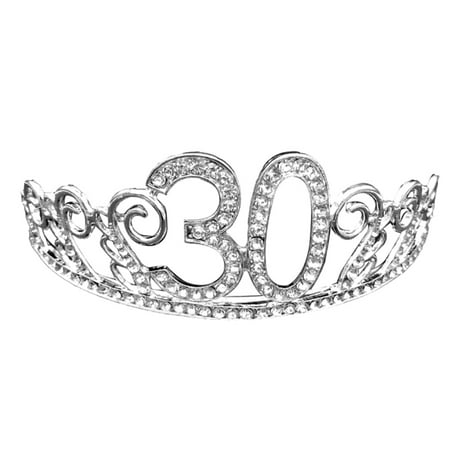 

greenhome Women Hollow Rhinestone Inlaid Number Tiara Birthday Party Crown Decoration