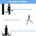 thumbnail image 3 of VIIWII Metal Coat Rack Stand Coat Trees Free Standing with Weighted Bottom 12 Hook Hat Hanger Black, 3 of 7