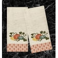 thumbnail image 4 of Beige Bath Hand Towels, 2 Piece, Fall Pumpkins Vines Celebrate Together, 4 of 7