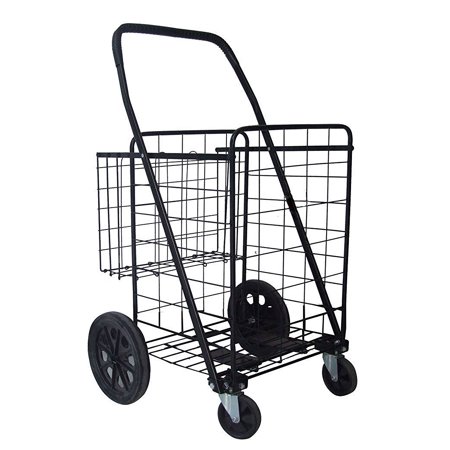 duty heavy cart shopping wheels folding jumbo strong metal bolted caster basket extra flagship imports unique walmart