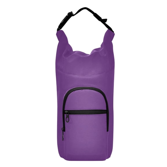 Iauyy Adjustable Strap Water Bottle Carrier Holder Pouch Bag for Outdoor Hiking Sports, A Purple Style, 20-40oz