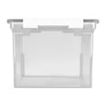 thumbnail image 4 of Storex Portable File Tote with Locking Handles, Letter/Legal Files, 18.5" X 14.25" X 10.88", Clear/Silver, 4 of 6