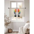 thumbnail image 3 of Funny Panda Sheer Curtains 45 Inch Length 2 Panels for Living Room, Rainbow Abstract Animals Voile Kitchen Curtain Set, Luxury Privacy Drapes Window Treatment for Bedroom, 3 of 7