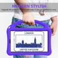thumbnail image 5 of TECH CIRCLE Galaxy Tab A9 8.7" Case 2023, Kids Friendly Shockproof Soft Rubber EVA Lightweight Kickstand Handle Rugged Kids Case for Samsung Galaxy Tab A9 8.7" SM-X110 X115 X116,Purple, 5 of 6