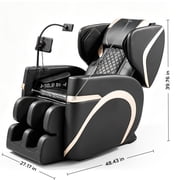 LLappuil Massage Chair, Full Body Zero Gravity Massage Recliner Chair with Heating, Bluetooth Speakers Black
