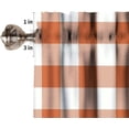 thumbnail image 6 of Buffalo Plaid Valance Curtain Printed Plaid Orange and White Rod Pocket Valance Window Treatments Short Curtains for Kitchen Bathroom Farmhouse Living Room Bedroom Decor 54x18inch, 6 of 6