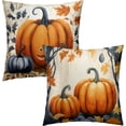 thumbnail image 2 of Fall Pumpkin Throw Pillow Covers - Autumn Pillow Covers 20x20 Inch Pumpkins Pillows Cases Halloween Maple Leaf Pillowcases Home Decorative for Sofa, 2 of 6