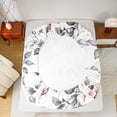 thumbnail image 5 of Manfei Colorful Country Floral Bed Sheets,Rustic Natural Plant King Sheets,Pink White Sheet Set For Girls Kids,Super Cozy Room Decor,4-Piece, 5 of 7