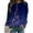 Blue, variant on Womens Hoodless Sweatshirts,Plus Size Essential Crewneck Sweatshirts Long Sleeve Christmas Print Splicing Round Neck Pullover Shirt T-Shirt Tops