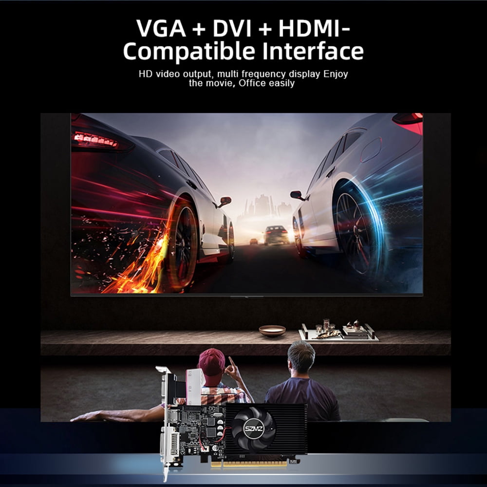 Sorven computer graphics cards GT730 Graphics Card 4GB/DDR3/128bit Memory 700MHz Core Frequency Compatible with VGA+DVI+ Ports for Office Game