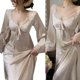 thumbnail image 3 of Vestido de dormir de encaje, Vestido de dormir de encaje para mujer Vestido de dormir para mujer Camisón de encaje para mujer De primera línea, 3 of 9