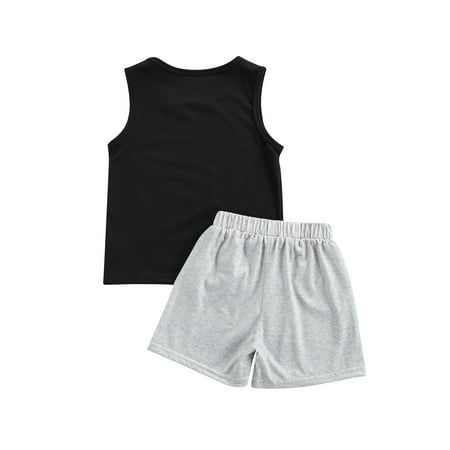 

One Opening Toddler Kids Baby Boy Top Vest Shorts Sport Tracksuit Summer Set