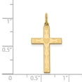 thumbnail image 2 of 14k Yellow Gold Solid Laser Etched Polished back Laser Designed Religious Faith Cross Charm 25x12mm Pendant Necklace for, 2 of 2
