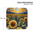 thumbnail image 2 of Kdxio Starry Sky Moon Sunflower Funny Coasters,4 Pcs Leather Coasters,Housewarming Gifts,Protect Furniture from Water Marks Scratch and Damage, 2 of 6