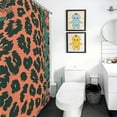 thumbnail image 5 of Leopard Print Pattern Shower Curtain for Bathroom with 12Hooks, Polyester Fabric Thick Shower Curtain Washable Waterproof Curtain, 5 of 8