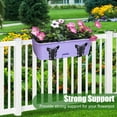 thumbnail image 4 of Planter Box Bracket Set Adjustable Flower Box Brackets for Patio Garden Fence Pergola Balcony   Fences  and Balcony - Black, 4 of 9