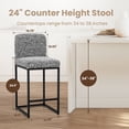 thumbnail image 6 of Sophia & William Counter Height Bar Stools with High Backrest 4 Pack Soft & Durable Chenille Fabric Bar Stools for Kitchen Island, Gray, 6 of 7