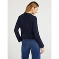 thumbnail image 3 of Free Assembly Women’s Long Sleeve Cardigan Sweater with Chest Pockets, Midweight, Sizes XS-XXL, 3 of 6