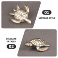 thumbnail image 4 of BEADCEST Brass Turtle Figurine Golden 1Set 1.9Inch, 4 of 6
