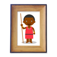 thumbnail image 1 of Black Kenya Cartoon Photo Frame Exhibition Display Art Desktop Painting, 1 of 3