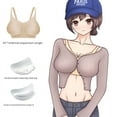 thumbnail image 2 of Sujetador de copa extensible con tiras de gelatina y soporte suave para mujer, sujetador de pecho pequeño con fruncido grande sin costuras Pure Desire con dibujos animados y pecho engrosado, 2 of 5