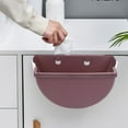 thumbnail image 3 of Tzilke Brown Foldable Kitchen Trash Can - Hangable & Compact Design, Perfect for Home Use - Color, 3 of 8