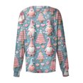 thumbnail image 4 of Domzest 2026 Black Scrub Jacket for Woman Long Sleeve Snap Front Warm up Medical Scrub Top Floral Print Nursing Working Uniform Plus Size Lab Coat Pink XL, 4 of 5