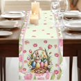 thumbnail image 3 of Table Runners 72 Inches Long Dress Scarves, Easter Farmhouse Kitchen Table Runner, Coffee Tablerunners, Spring Rabbit Colorful Eggs Flowers Leaves Plants 14x72 Inch, 3 of 9