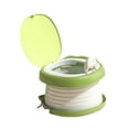 thumbnail image 3 of Asiento de inodoro plegable para entrenamiento de bebé, orinal reutilizable, fácil de limpiar, plegable, portátil, para viaje, para interior de coche Verde, 3 of 8