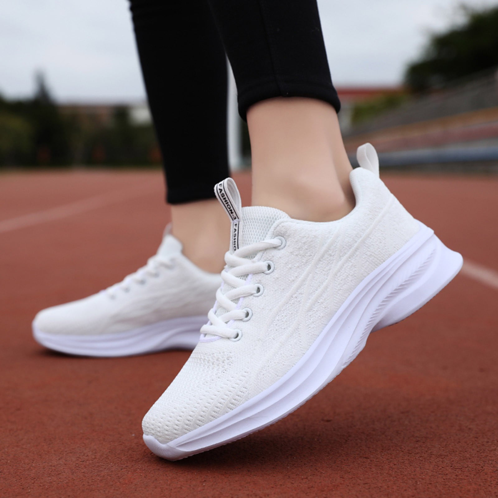Gubotare Women Shoes Women Sneakers Lightweight Air Cushion Gym Fashion  Shoes Breathable Walking Running Athletic Sport,White  