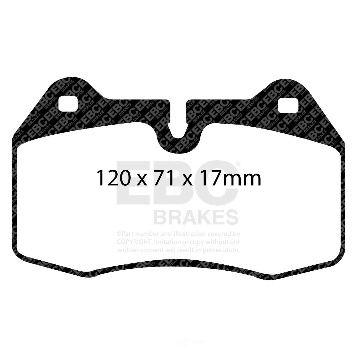 EBC Brakes Redstuff Premium Fast Street Pad For All Engine Sizes Fits select: 2008-2017 MASERATI GRANTURISMO, 2005-2012 MASERATI QUATTROPORTE