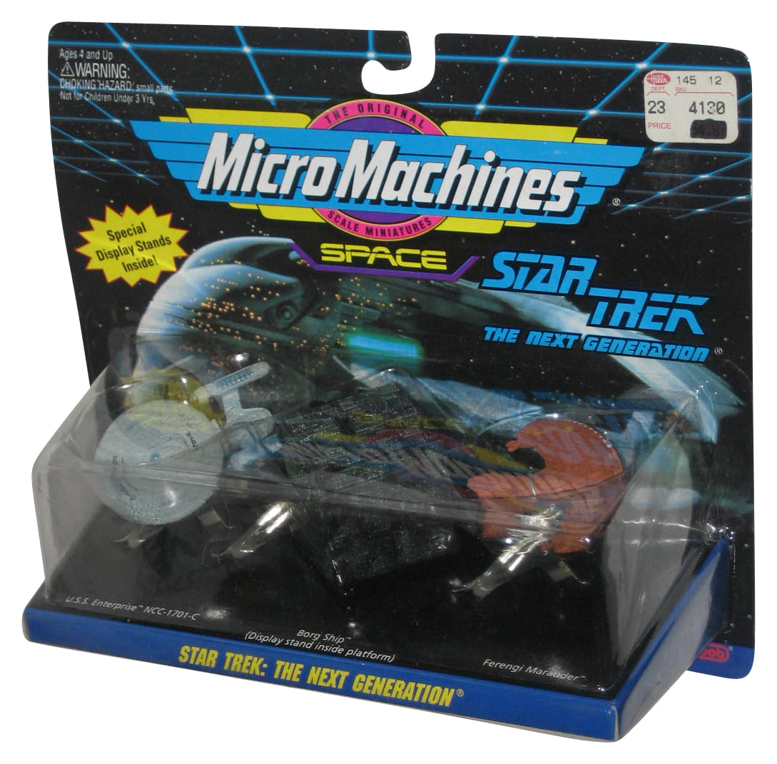 Star Trek The Next Generation (1993) Micro Machines Toy Set - (Ferengi  Marauder / Borg Ship / Shuttlecraft)